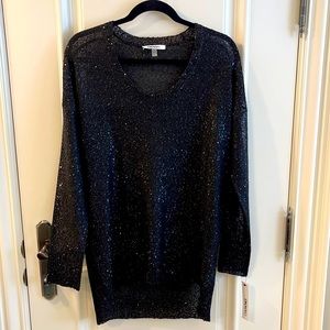 DKNYC mesh sequinned long sleeve tunic